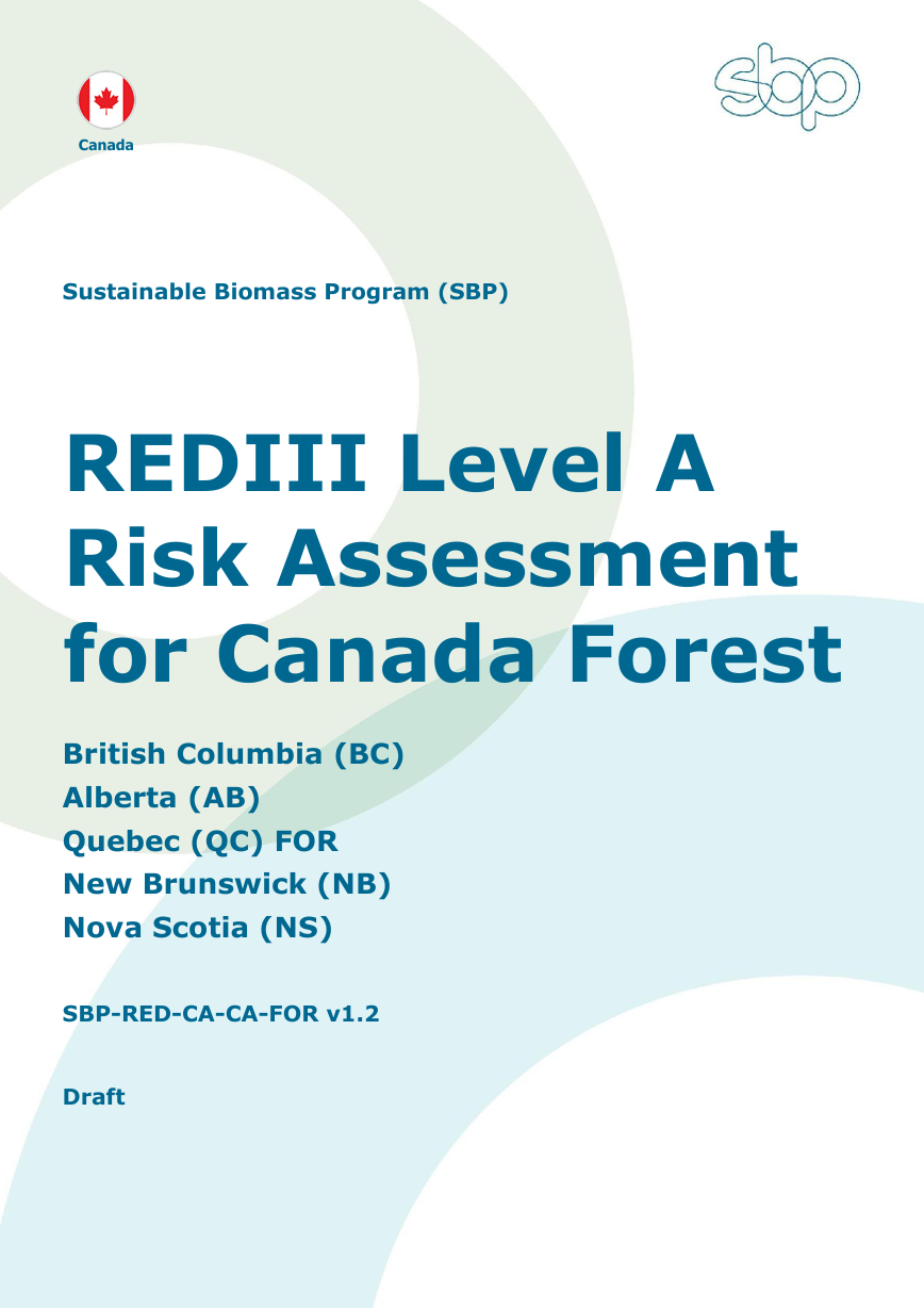 REDIII Level A Risk Assessment for Canada Forest v1.2